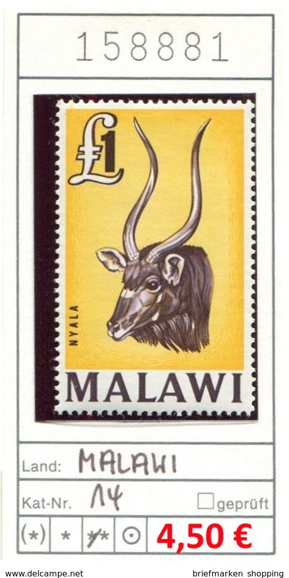 Malawi - Michel 14 - ** Mnh Neuf Postfris - Malawi (1964-...)