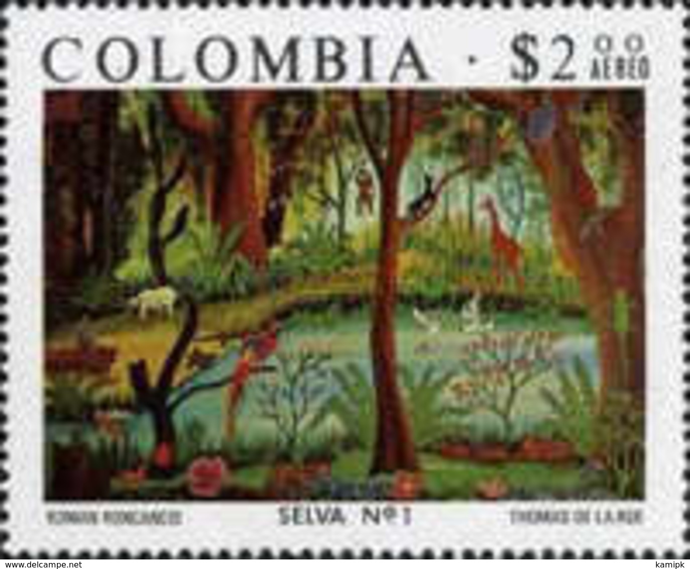 USED STAMP Colombia - Airmail - Colombian Art -1975 - Colombia