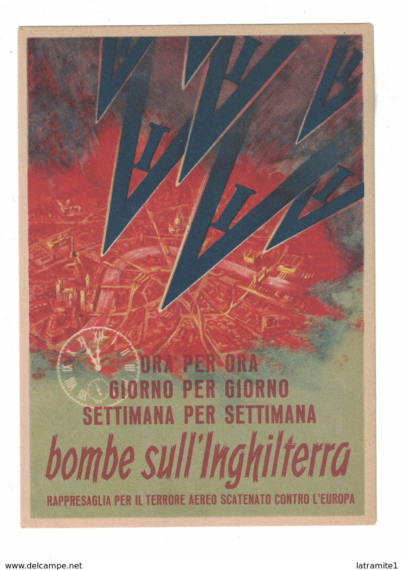 CARTOLINA CARTE POSTALE  BOMBE SULL'INGHILTERRA - Pubblicitari