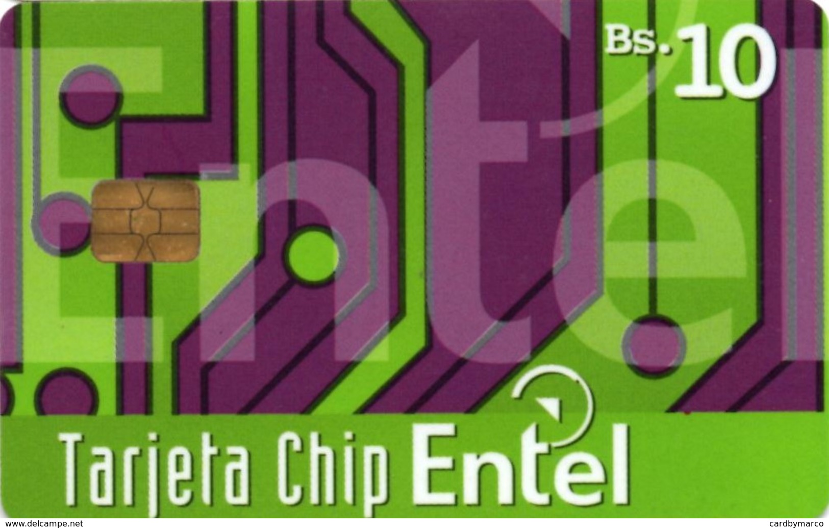 *BOLIVIA* - Scheda A Chip Usata - Bolivia