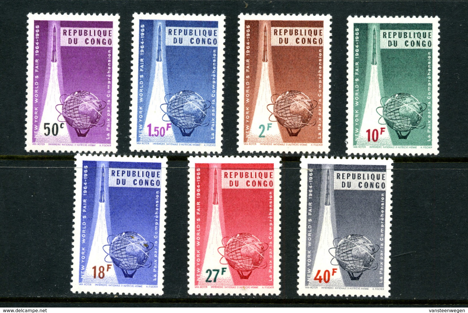 Congo 1965 COB 573/79 ** - Neufs