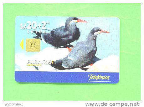 PERU - Chip Phonecard/Birds - Songbirds & Tree Dwellers
