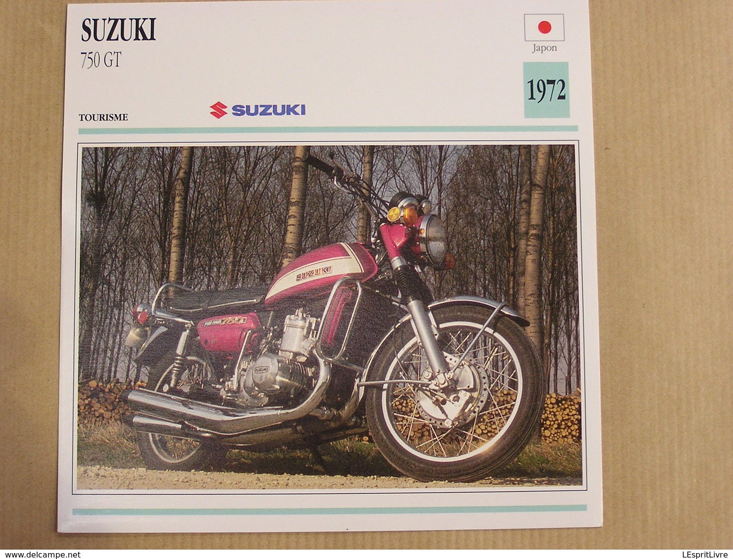 SUZUKI 750 GT Japon Japan 1972  Moto Fiche Descriptive Motocyclette Motos Motorcycle Motocyclette - Autres & Non Classés