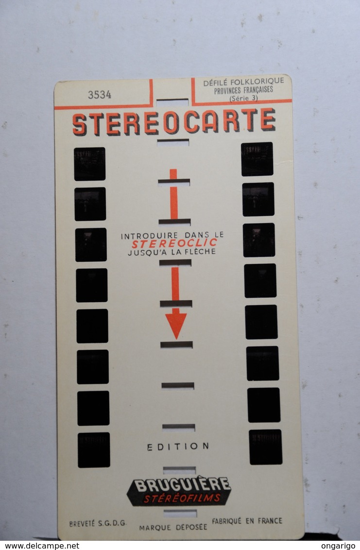 BRUGUIÈRE      3534  DÉFILÉ FOLKLORIQUE  :  PROVINCES FRANÇAISE  3 - Visionneuses Stéréoscopiques