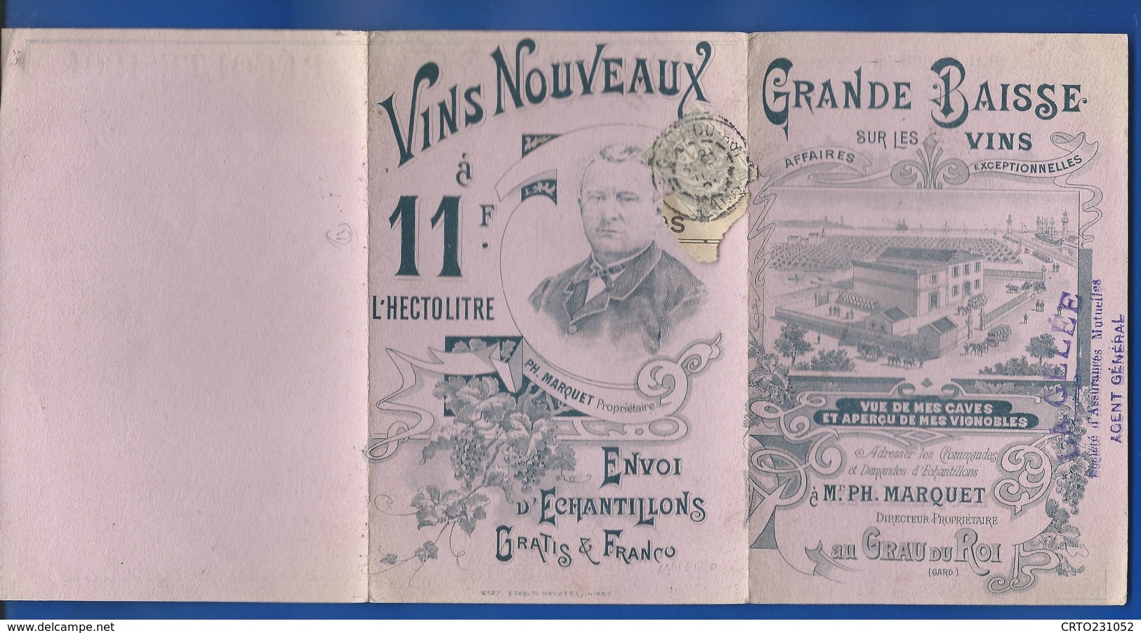 Vin Nouveaux  Grau Du Roi    Année 1901 - Alcools