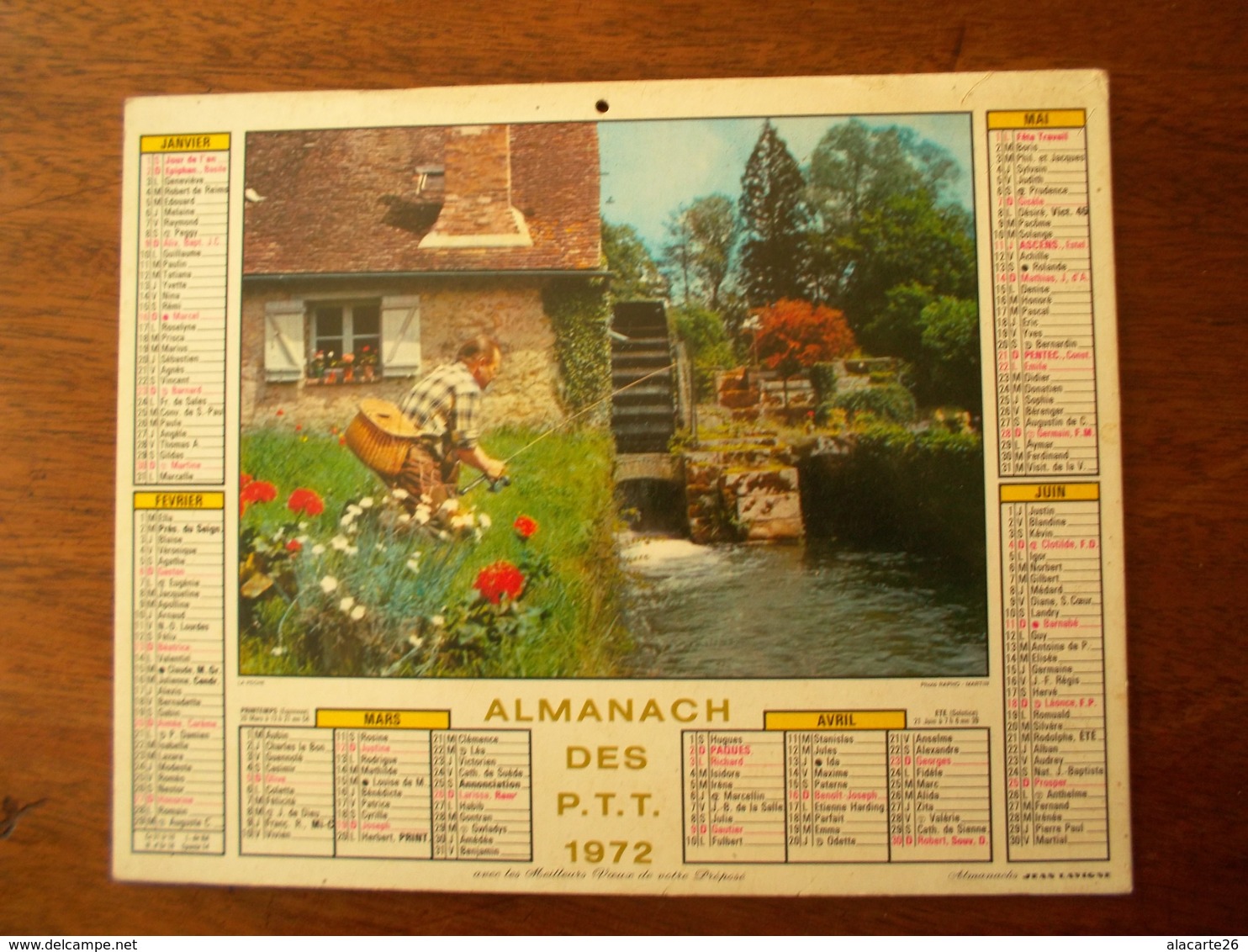 CALENDRIER / ALMANACH DES PTT 1972 - Grand Format : 1971-80