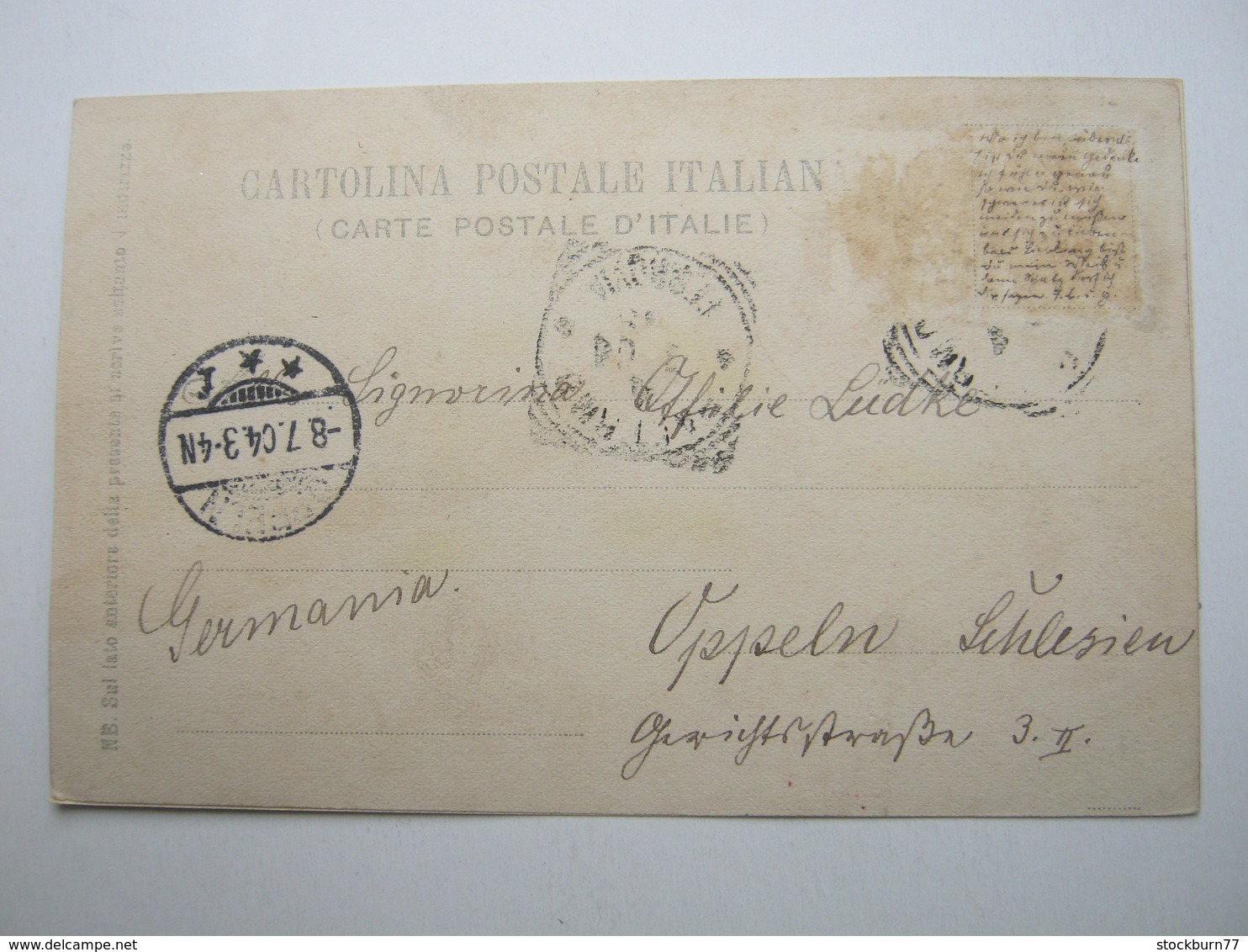 MARSALA   , Cartolina Postale  1904 - Marsala