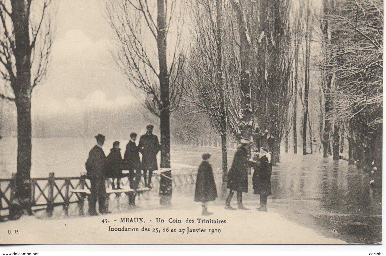 77 MEAUX Un Coin Des Trinitaires Inondation Des 25,26 Et 27 Janvier 1910 - Meaux