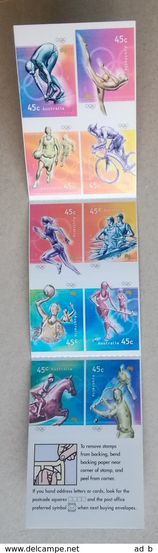 2000 Australia. Olympic Sports. Self-adhesive Booklet. MNH - Estate 2000: Sydney