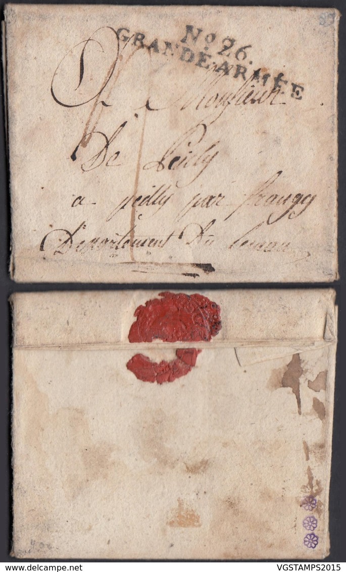 France - Lettre Date Hanovre 18/11/1807 " Nº26 Grande Armée "  (7G37423) DC2645 - Army Postmarks (before 1900)