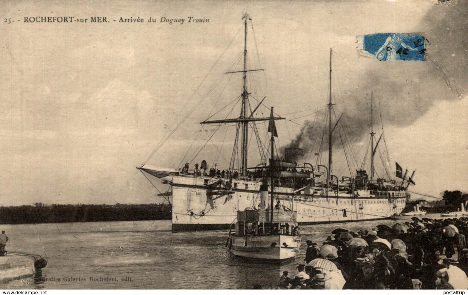 Cpa Du 44 Rochefort Sur Mer -- Arrivée Du Duguay Trouin - Guerre