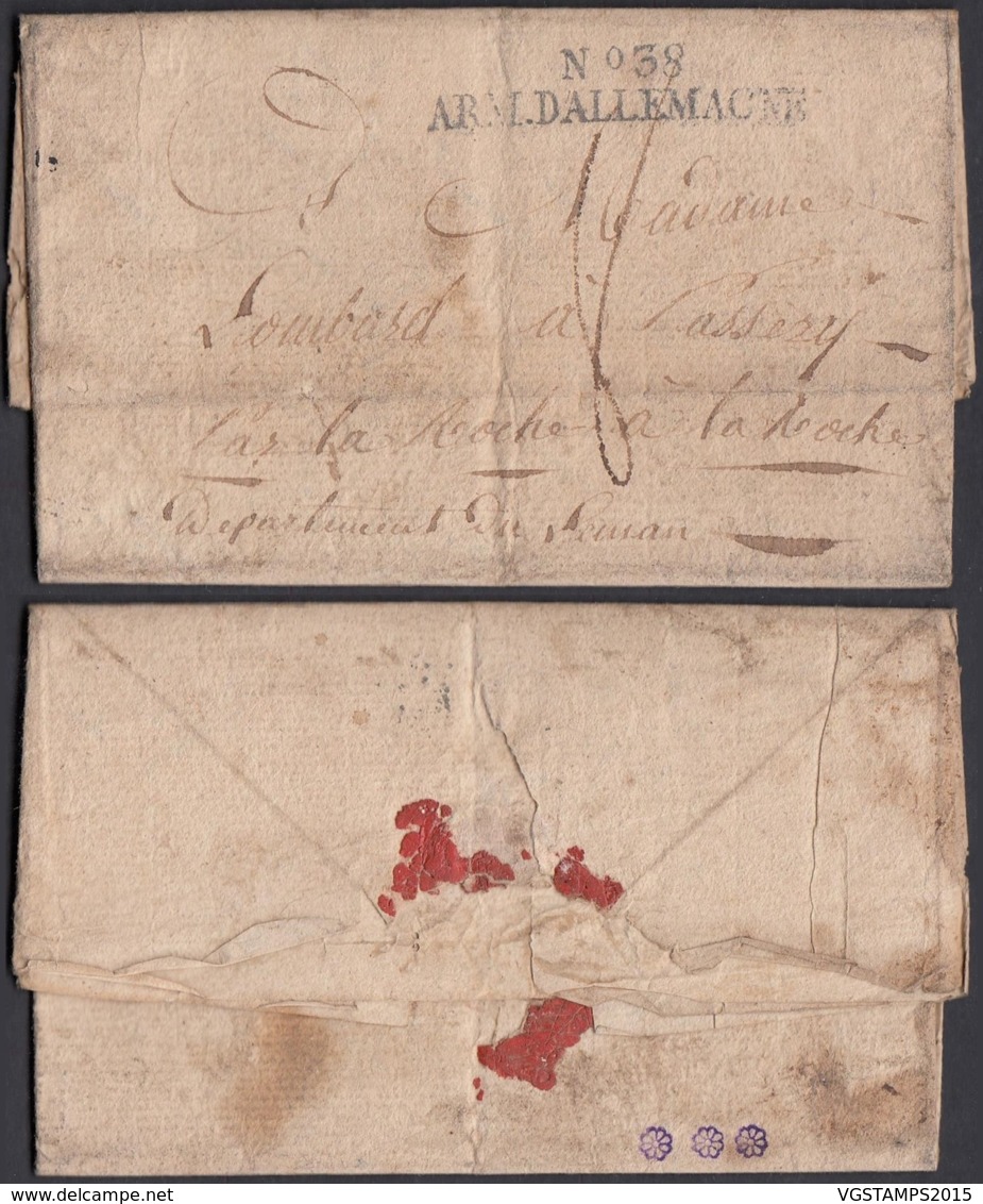 France - Lettre Date Bruck 08/10/1809 " Nº38 Armée D'Allemagne "  (7G37423) DC2650 - Sellos De La Armada (antes De 1900)