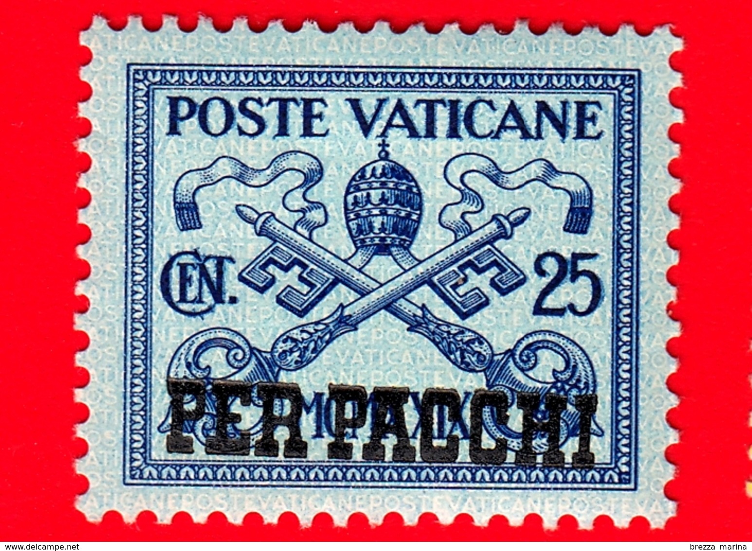 Nuovo - MNH - VATICANO - 1931 - Stemma Pontificio  - Soprastampati - Pacchi Postali - 25 C. - Pacchi Postali