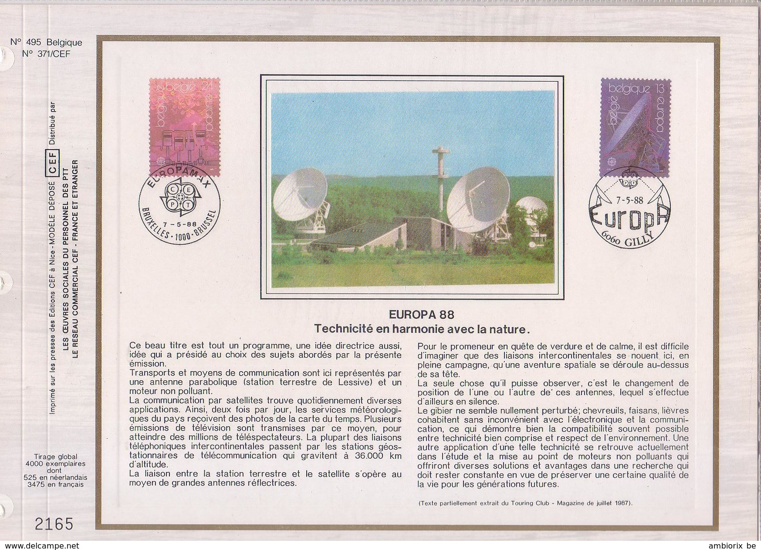 Carte CEF - 2283-84 - Europa - 1981-1990