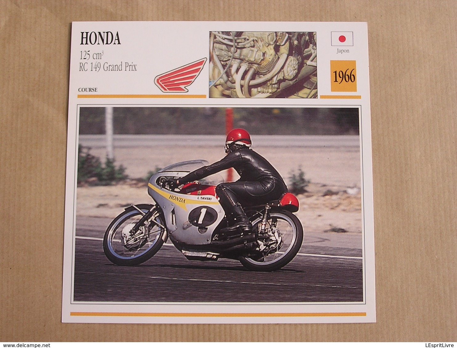 HONDA 125 Cm3 RC 149 GP Japan Japon 1966  Moto Fiche Descriptive Motocyclette Motos Motorcycle Motocyclette - Andere & Zonder Classificatie