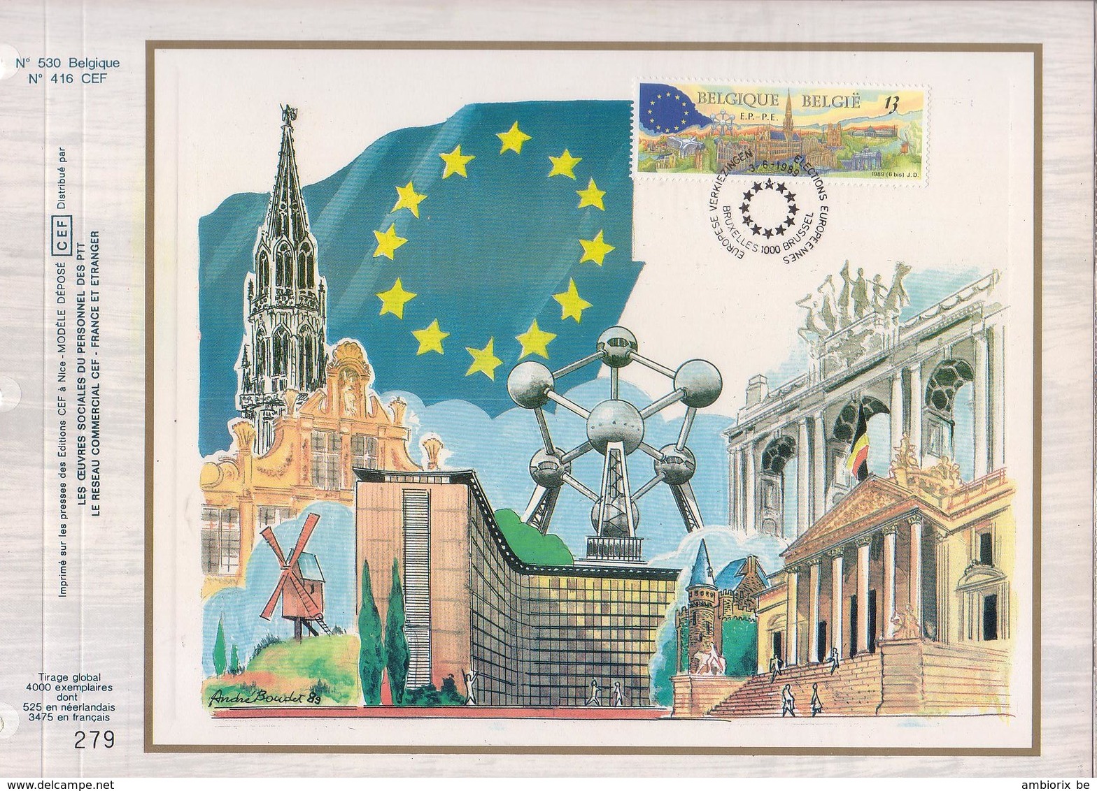 Carte CEF - 2326 - Elections Du Parlement Européen - 1981-1990