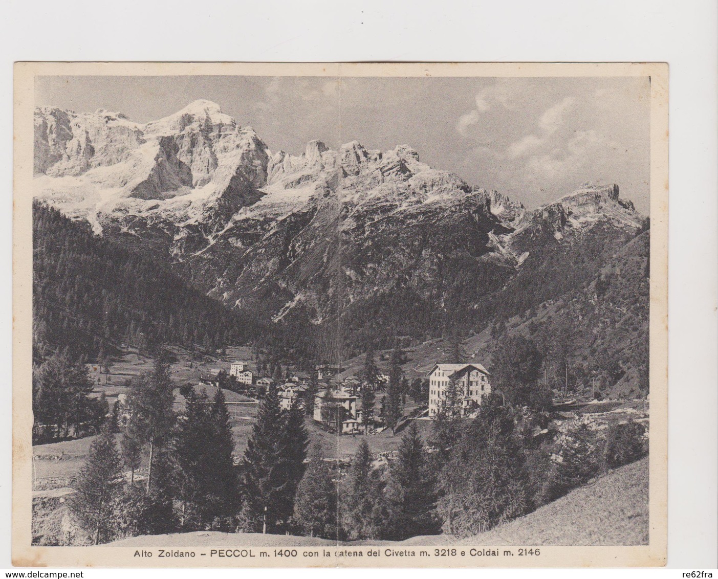 PECOL  (BL),  Alto Zoldano, Cartolina Pieghevole Doppia  - F.p. - Anni '1920/'1930 - Belluno