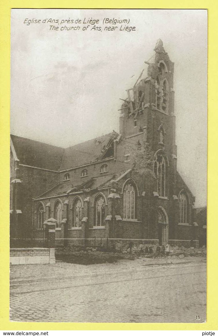 * Ans (Liège - Luik - La Wallonie) * (Edition Belgica, Nr 11) église D'Ans, Près De Liège, Church, Kirche, Kerk, Guerre - Ans