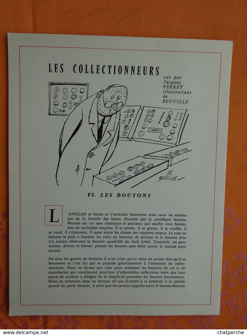 PUBLICITE PHARMACEUTIQUE LES COLLECTIONNEURS PORTE-FOLIO 12 PLANCHES VUES JACQUES PERRET ILLUSTRE BEUVILLE SOLDAT PIPES