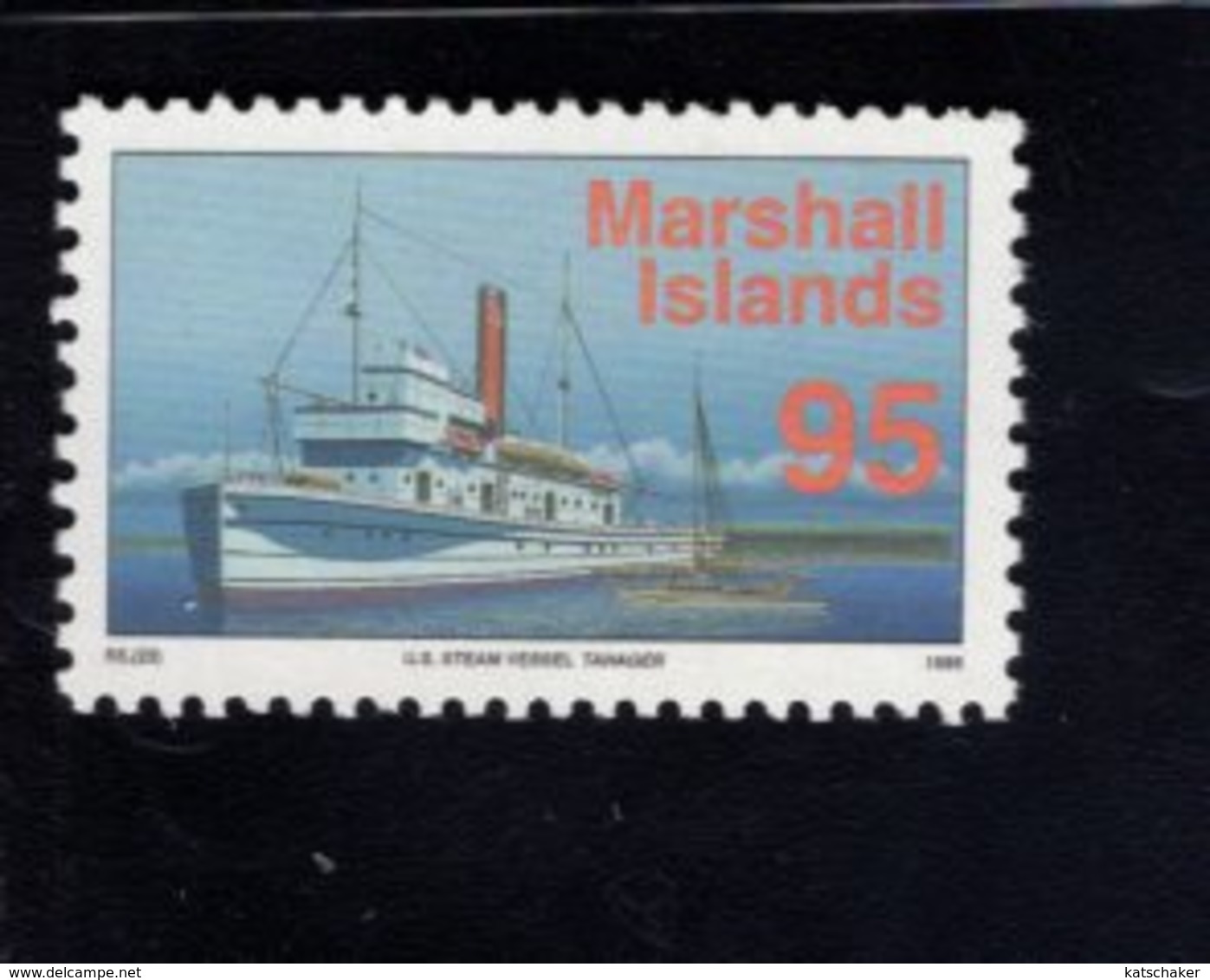 740897312 POSTFRIS  MINT NEVER HINGED EINWANDFREI SCOTT 461 US STEAM VESSEL TANAGER - Marshall