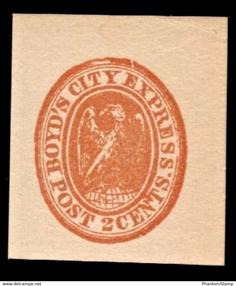 1857 United States "Boyd's" - Locals & Carriers