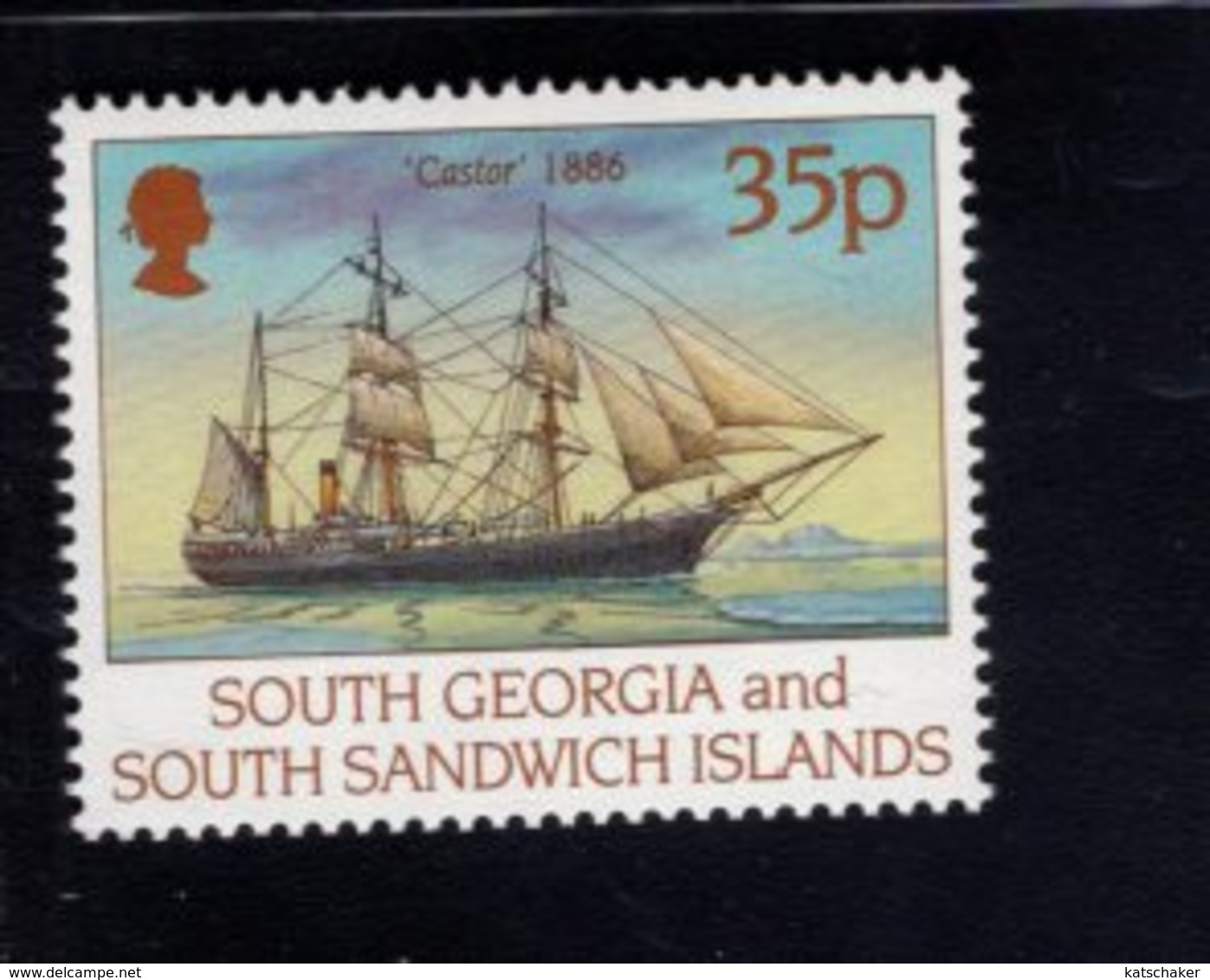 740899841 POSTFRIS  MINT NEVER HINGED EINWANDFREI SCOTT 195 SHIPS CASTOR - Zuid-Georgia