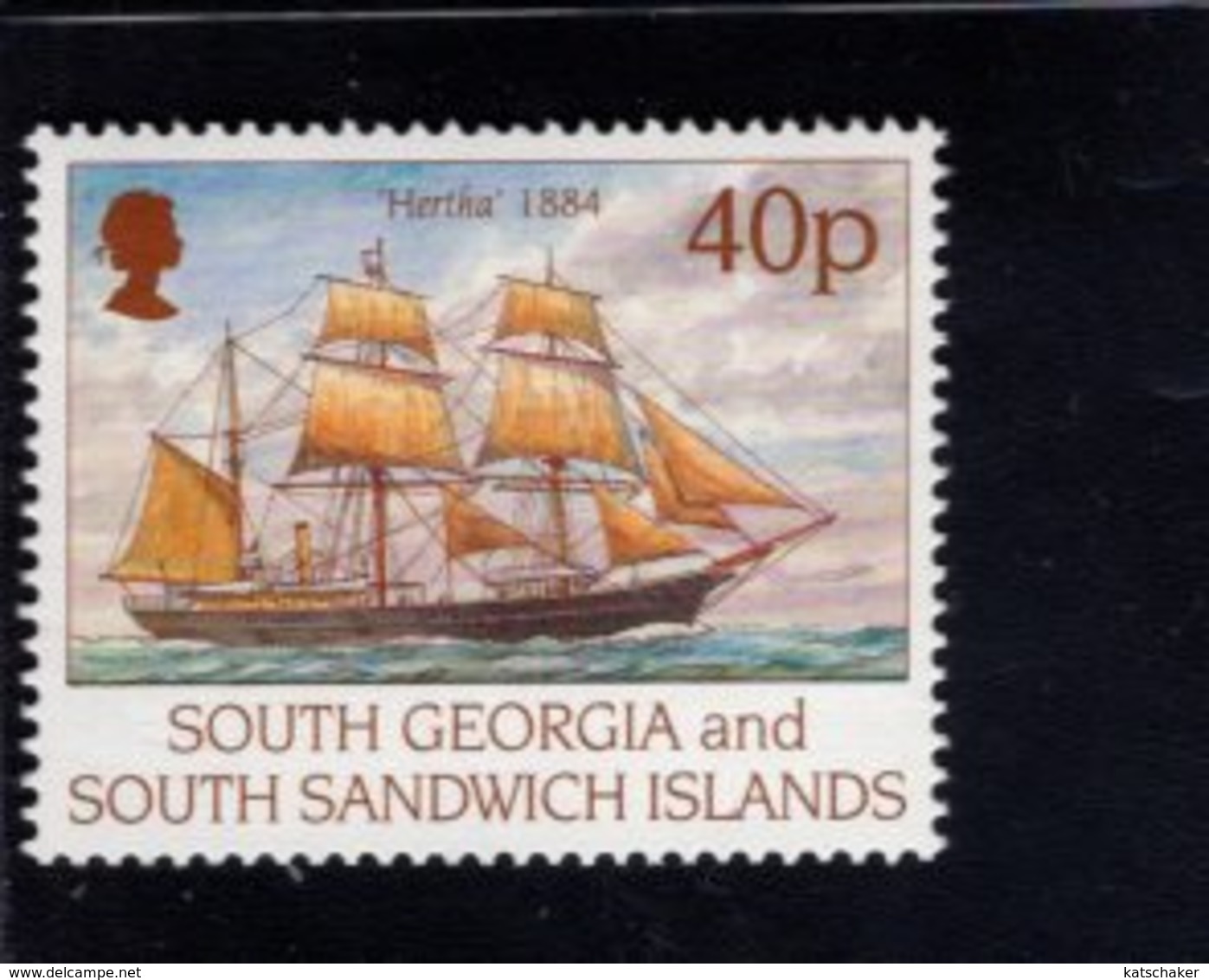 740900030 POSTFRIS  MINT NEVER HINGED EINWANDFREI SCOTT 196 SHIPS HERTHA 1884 - Géorgie Du Sud