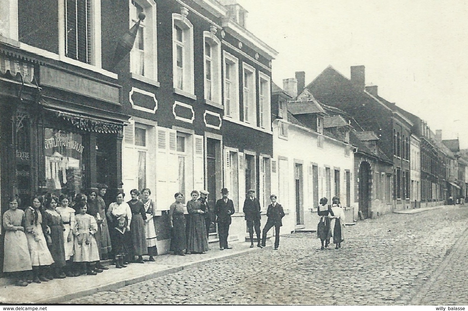 +++ CPA - TUBIZE - Rue De Mons - Publicité - Carte Animée !   // - Tubize