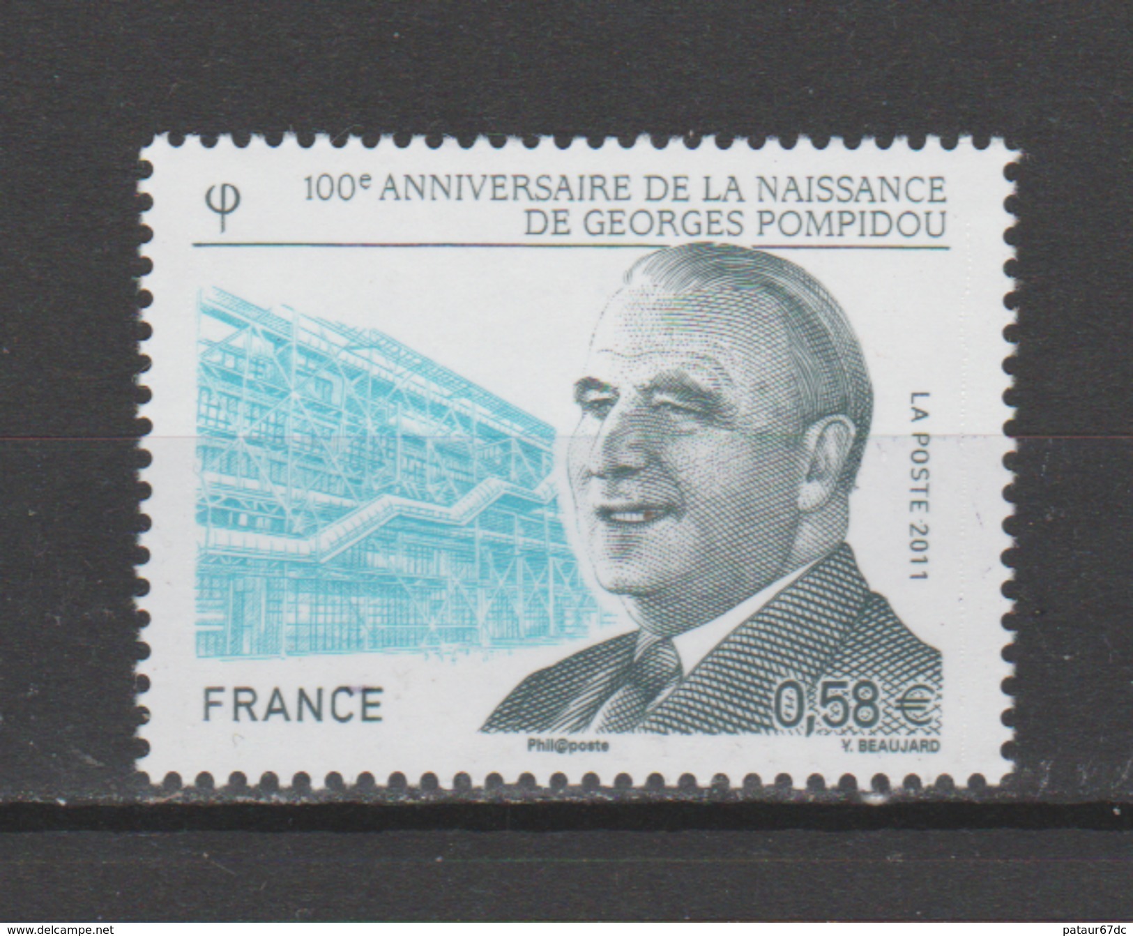 FRANCE / 2011 / Y&T N° 4561 ** : Georges Pompidou - Gomme D'origine Intacte - Neufs