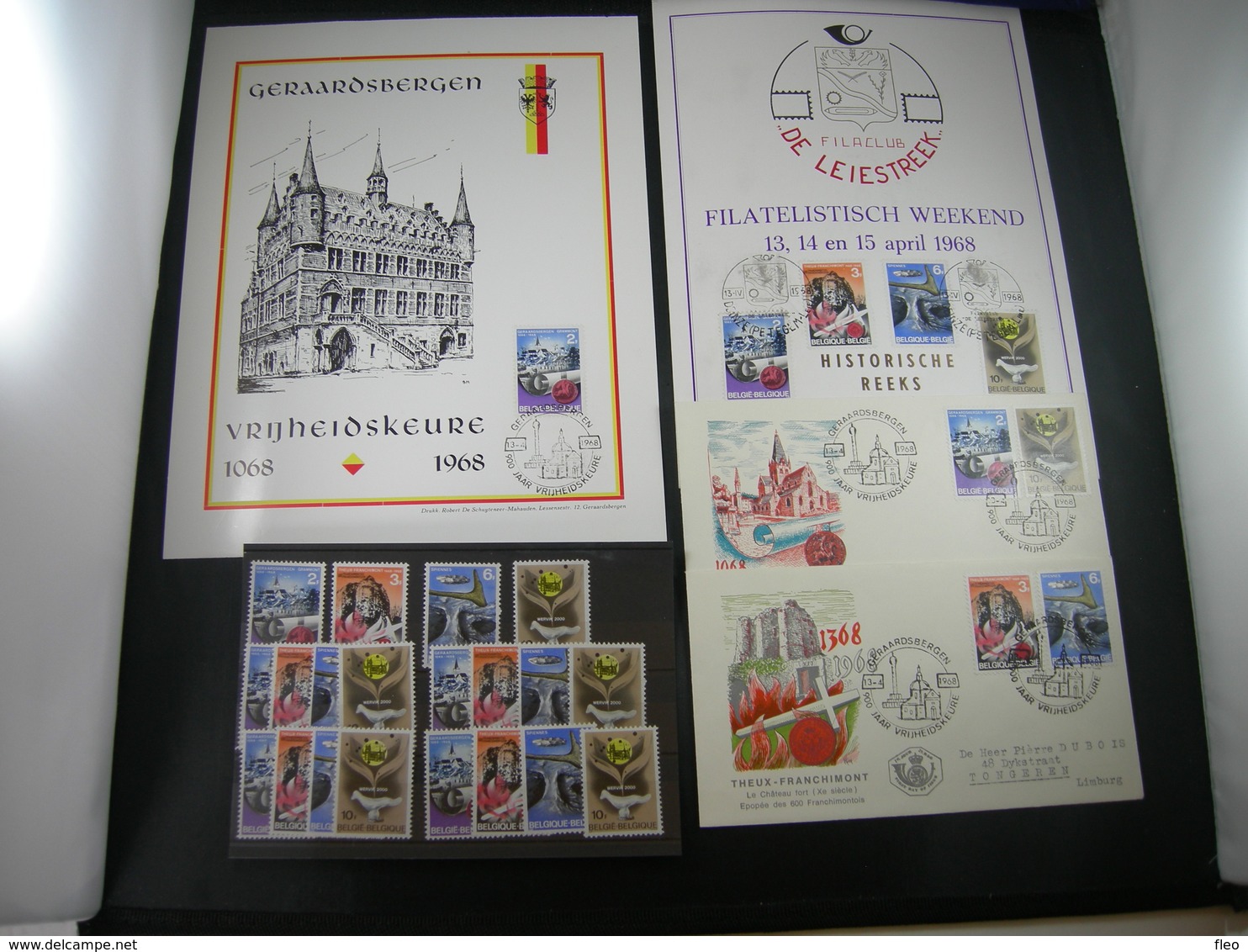 BELG.1968 1448 1449 1450 & 1451 FDC 's & Phila Cards & Serie 5 X (2.6€ Fac.plakw): " Historische / Historique Serie "  " - 1961-1970