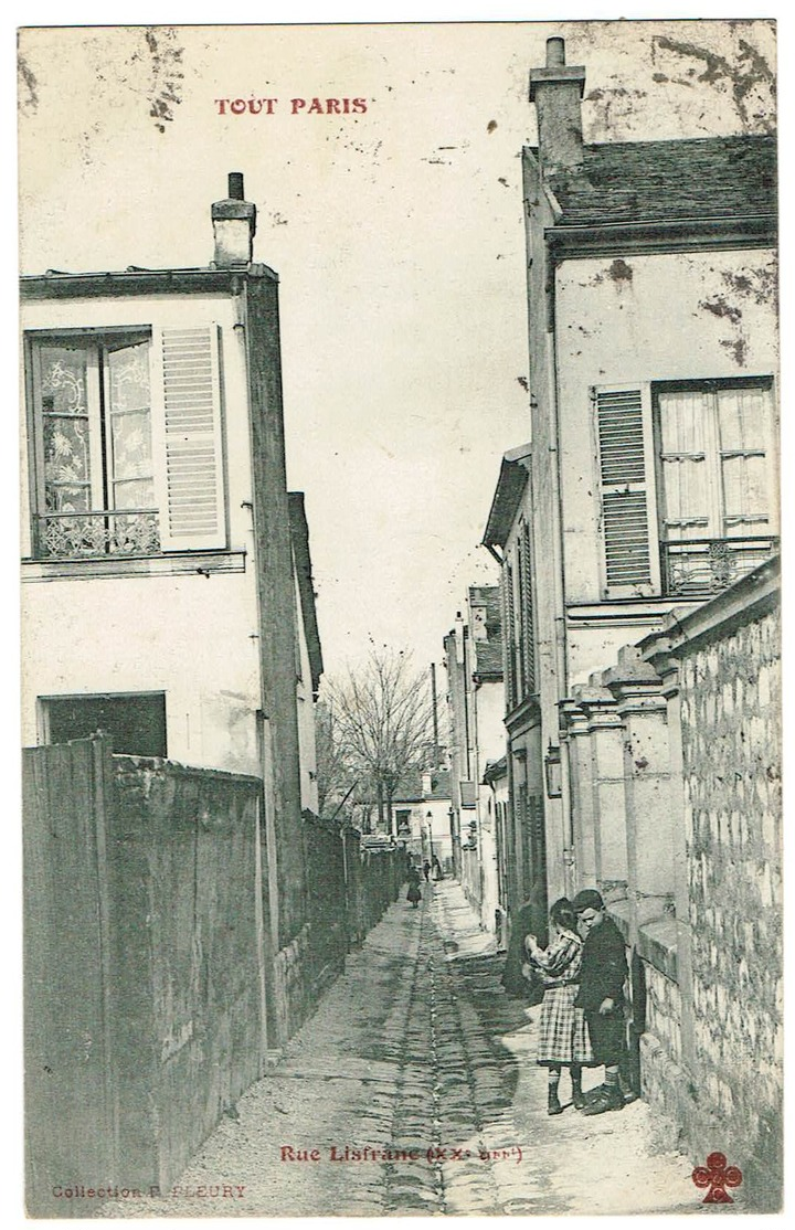 Tout Paris - Rue Lisfranc. Animée, Tb état  Datée 1906. - Arrondissement: 20