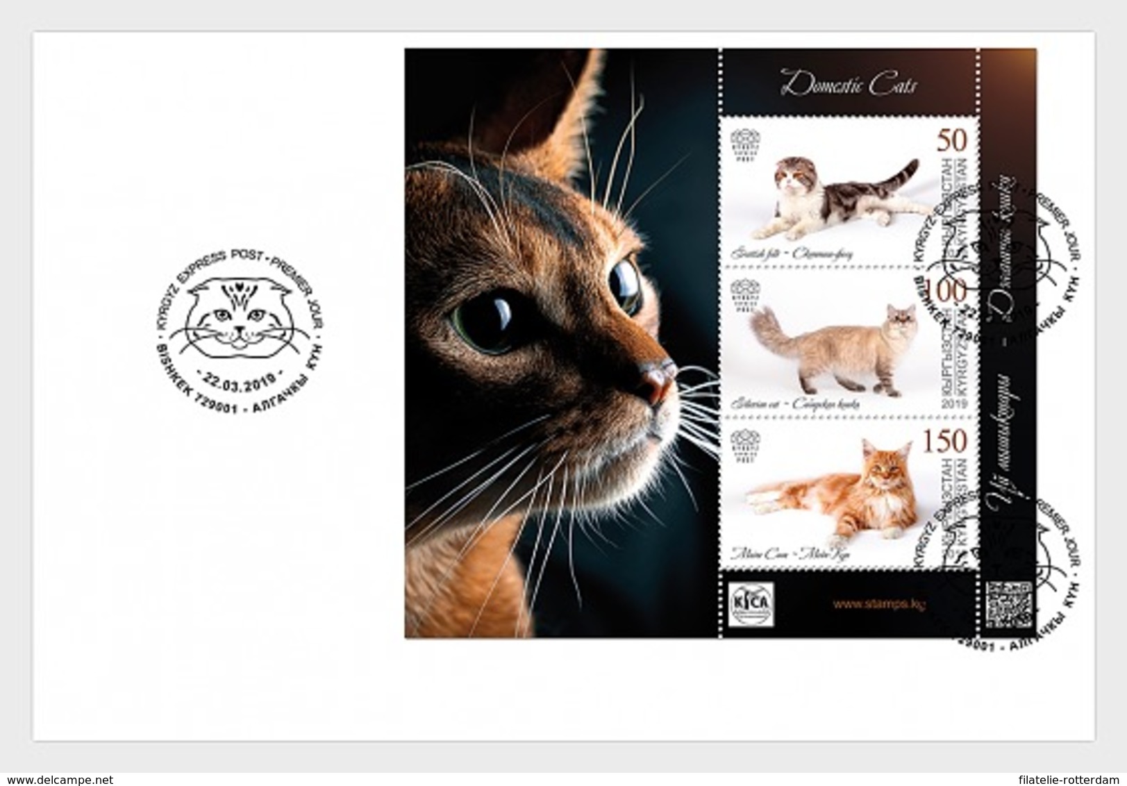 Kirgizië / Kyrgyzstan - Postfris / MNH - FDC Sheet Cats 2019 - Kirgizië