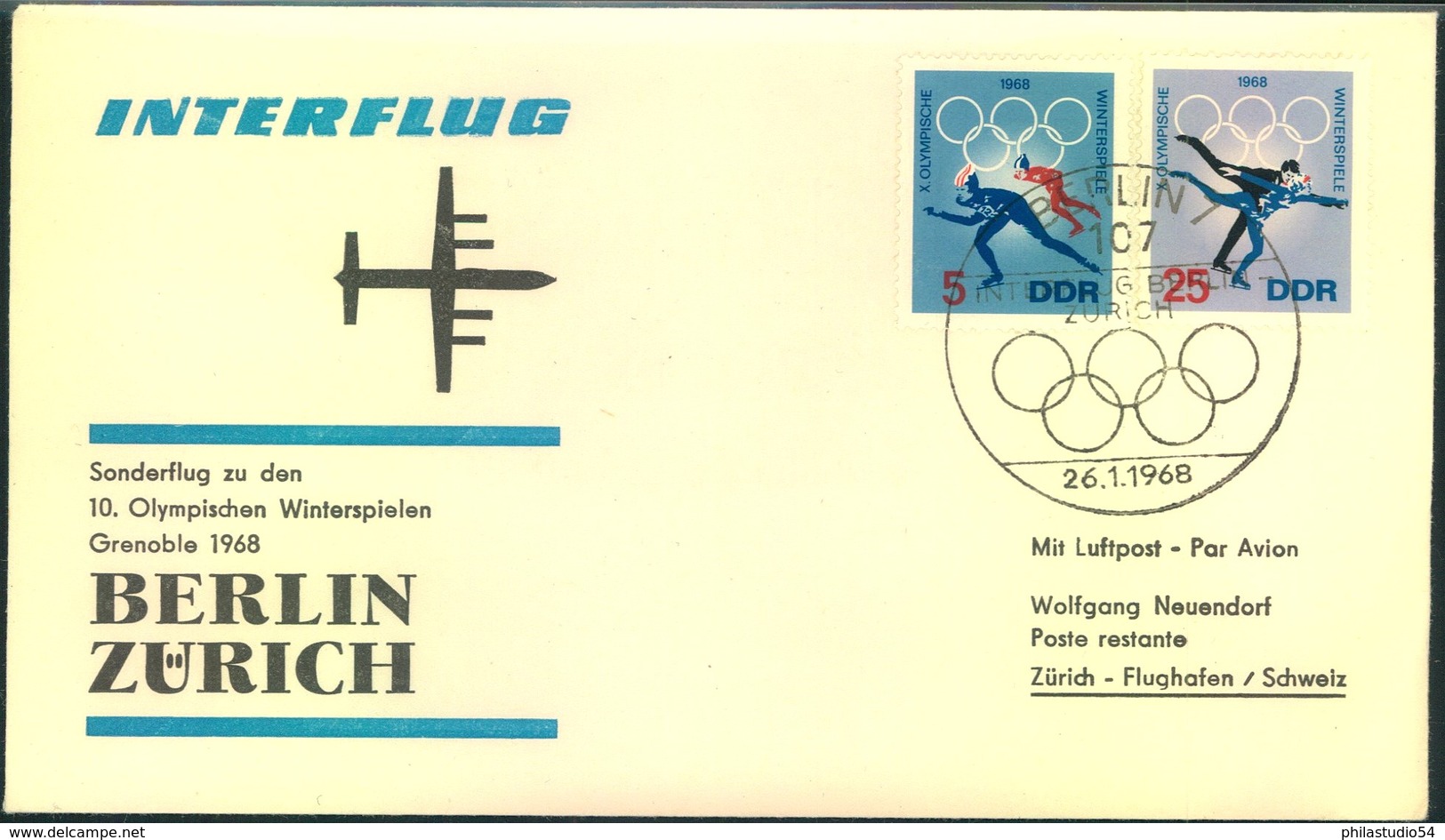 1960/1968, 11 Erstflugbelege Lufthansa/Interflug Der DDR - Altri & Non Classificati