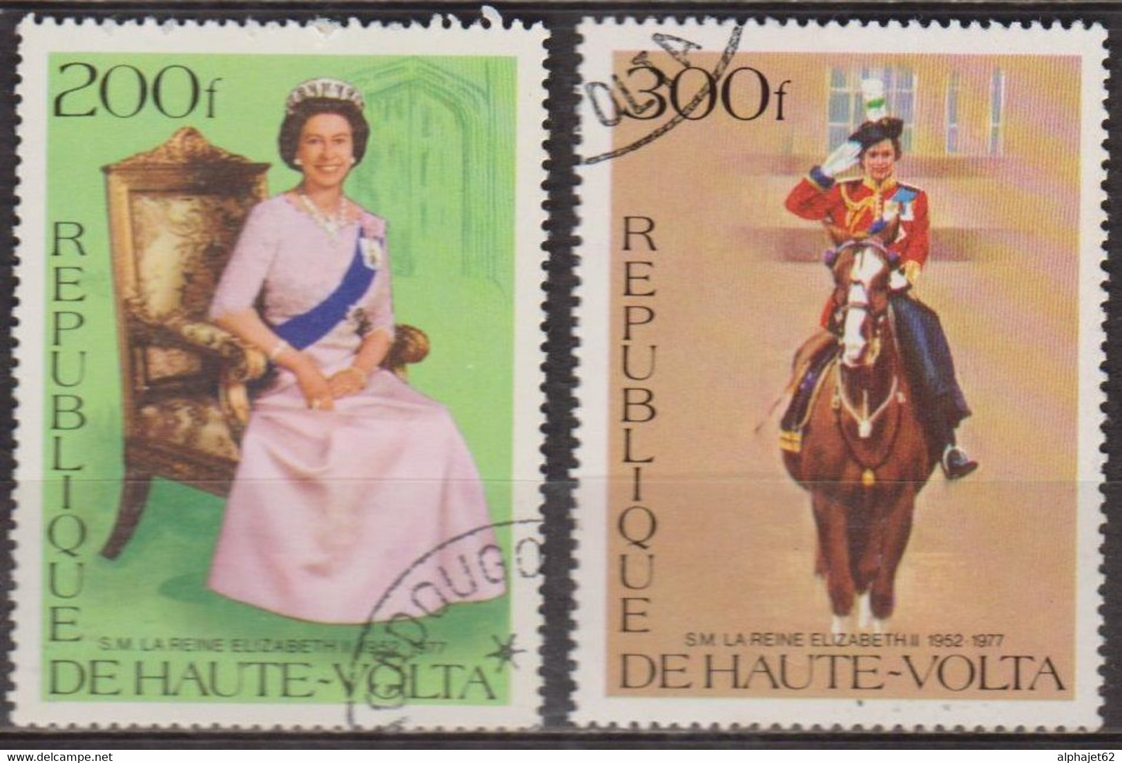 Royauté - HAUTE VOLTA - Reine Elizabeth II D'Angleterre - N° 414-416 - 1977 - Obervolta (1958-1984)