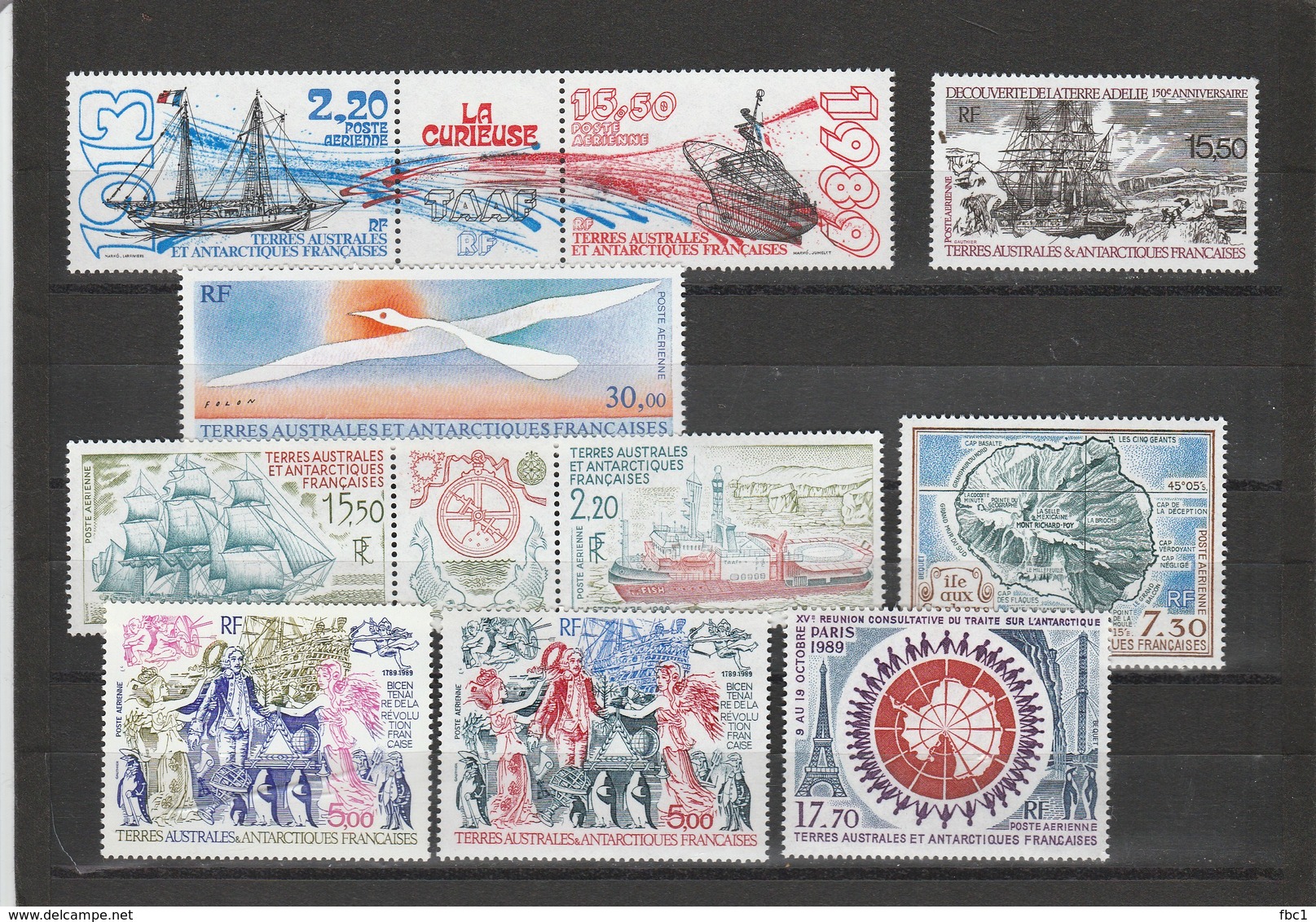 TAAF: Poste Aérienne N°105 Au N°114 ** (MNH) - Collections, Lots & Series