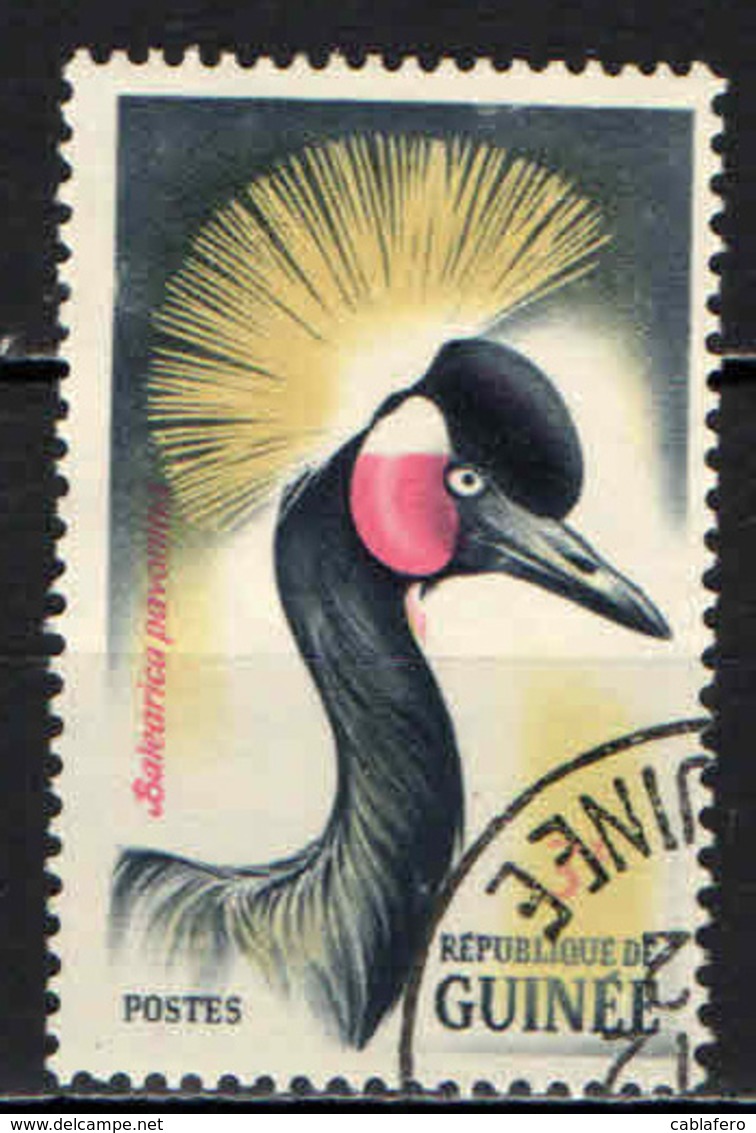 GUINEA - 1962 - Crowned Crane - USATO - Guinea (1958-...)