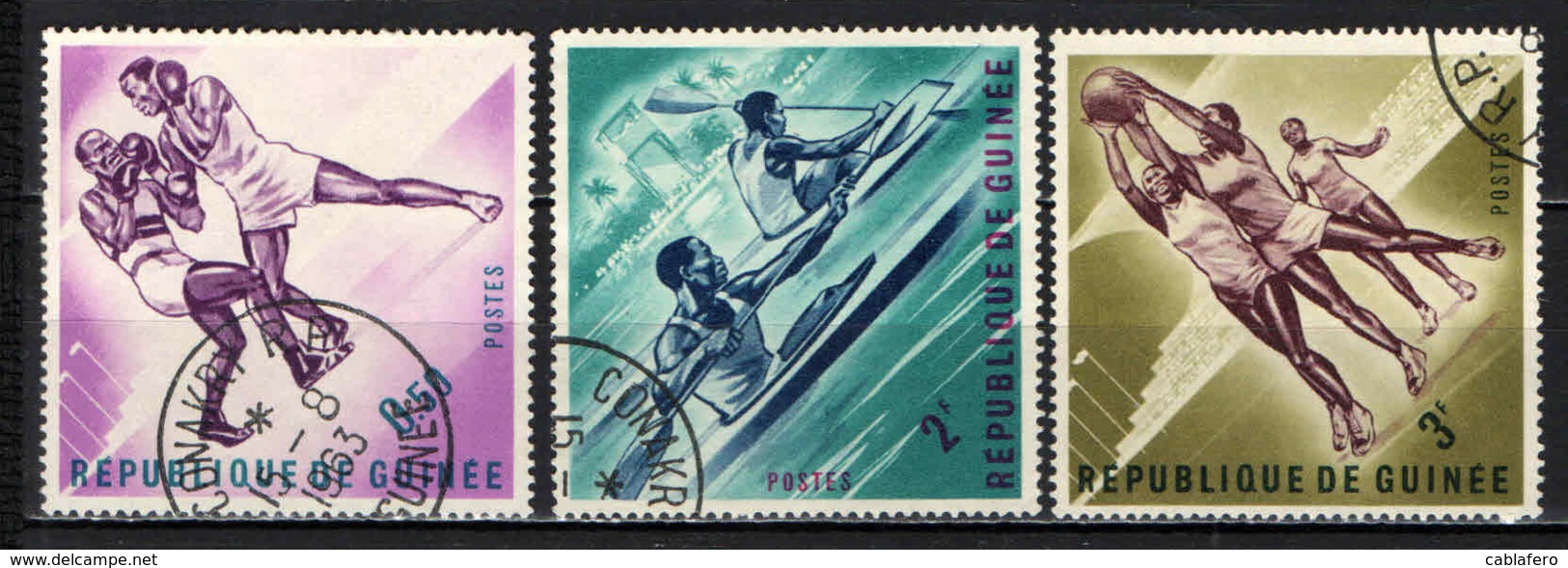 GUINEA - 1963 - VERSO LE OLIMPIADI - USATI - Guinea (1958-...)