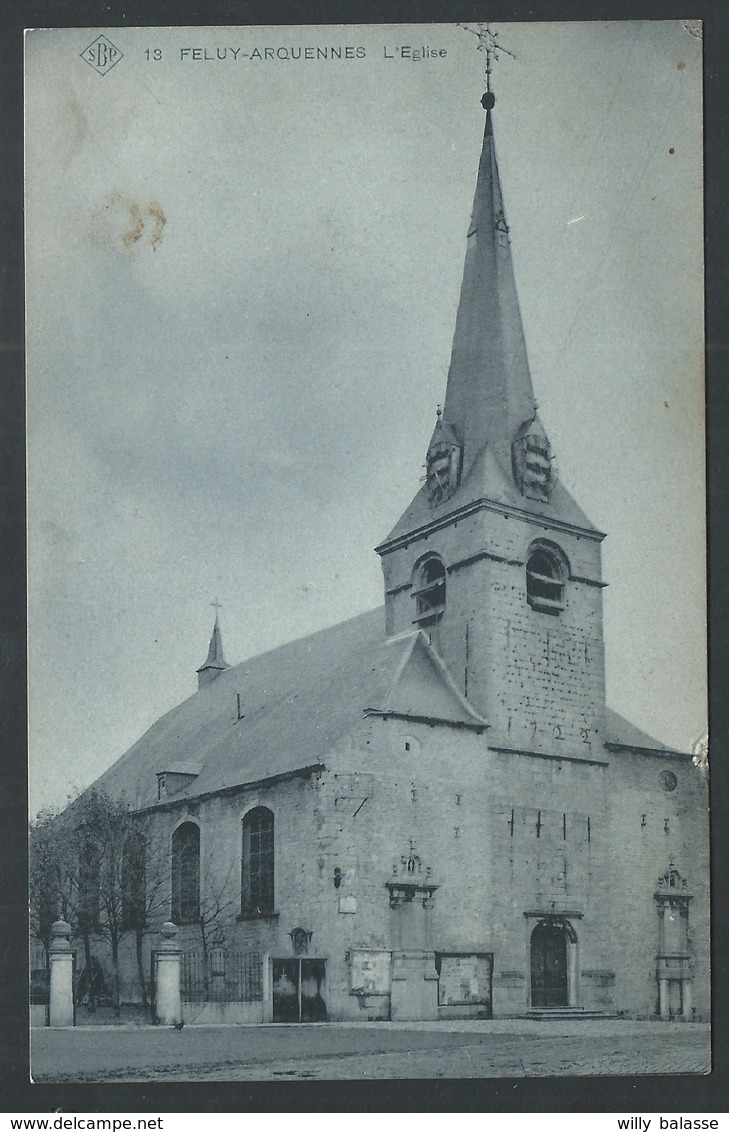 +++ CPA - FELUY - ARQUENNES - Eglise - SBP - Publicité Pour Commerce à Liège  // - Seneffe