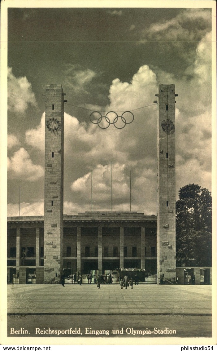 1936, OLYMPICS BERLIN, 12 Picture Cards, One Of Them Used, 11 Unused - Ete 1936: Berlin