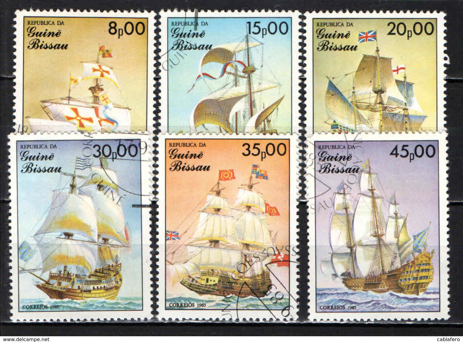 GUINEA BISSAU - 1985 - ANTICHI VELIERI - USATI - Guinée-Bissau