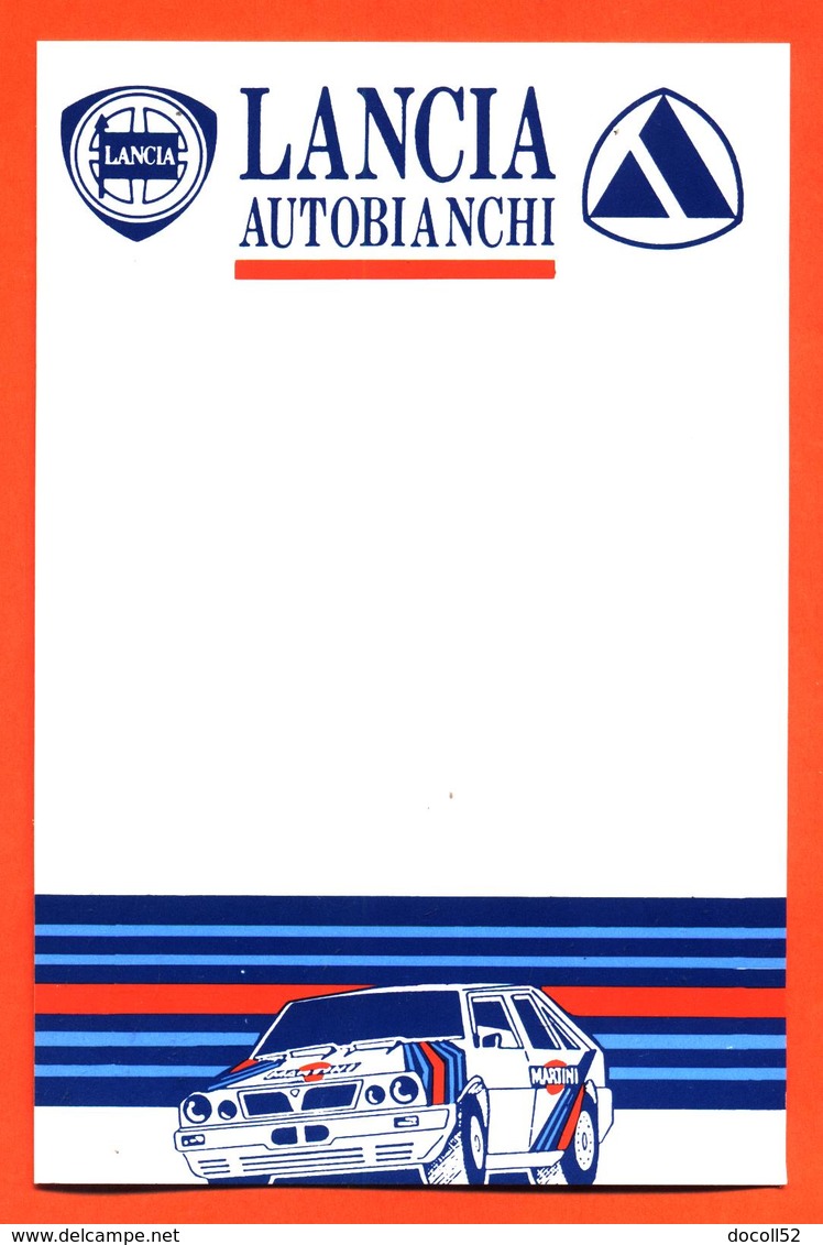 Carte Publicitaire Vierge Bristol Concessionnaire Lancia Delta Martini - Autobianchi - Chardonnet - Andere & Zonder Classificatie