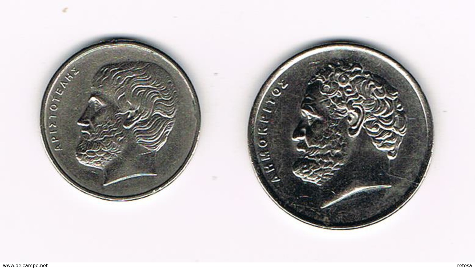 )  GRIEKENLAND  5 En 10  DRACHMES  1980/1988 - Grèce