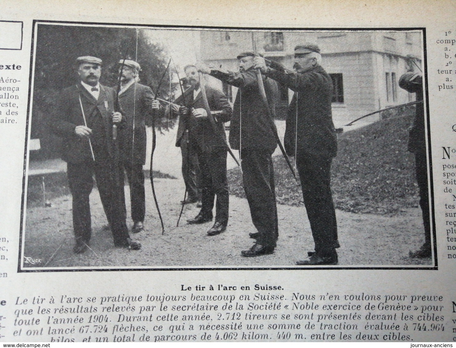 1905 LE TIR À L'ARC EN SUISSE - Le Petit Journal