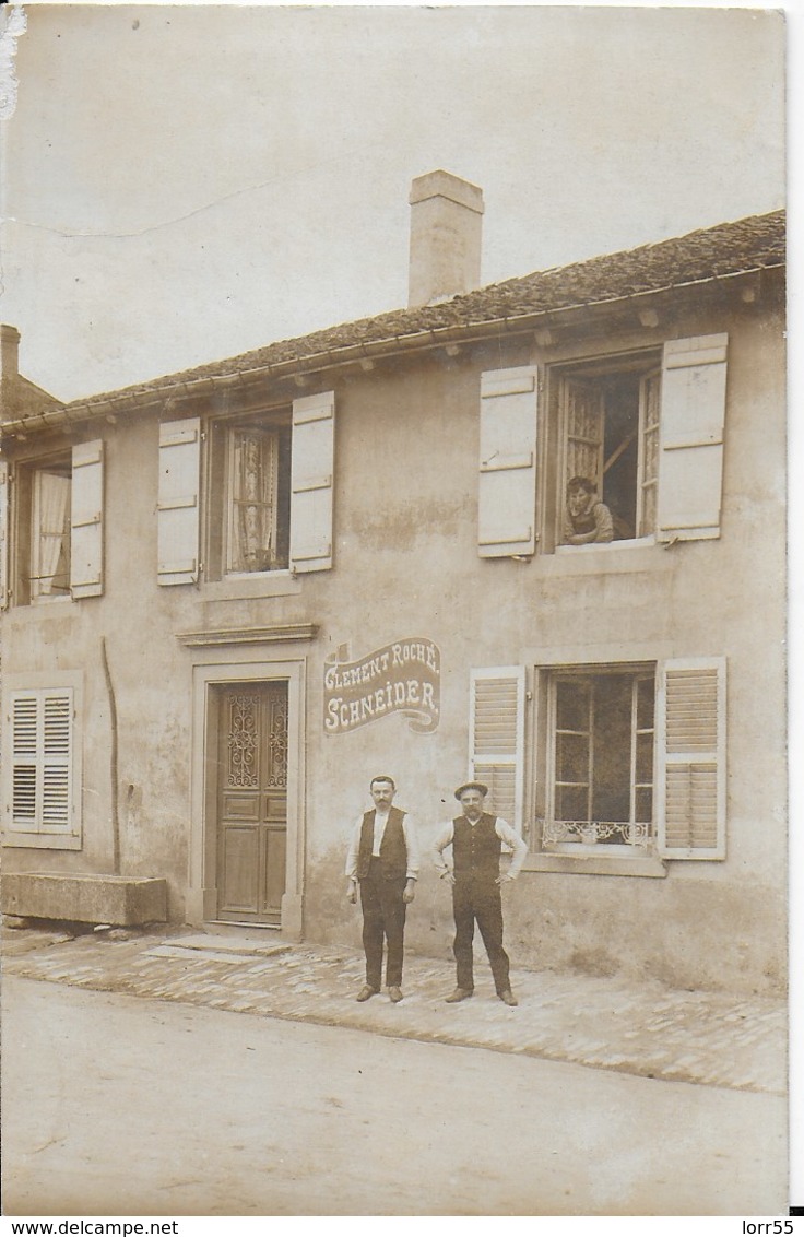 57- SAINTE-MARIE-AUX-CHENES - CARTE PHOTO  - CLEMENT ROCHE SCHNEIDER - CAFE ? - Autres & Non Classés