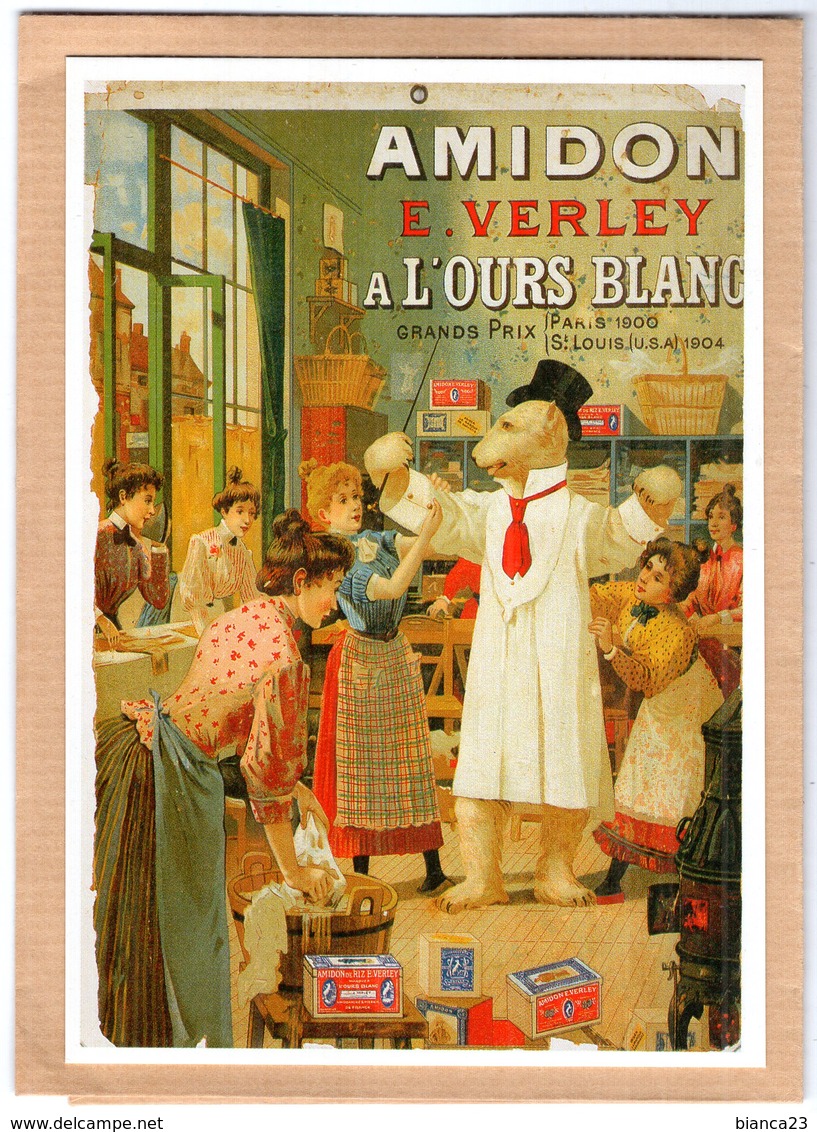 B56490 L'Ours Blanc Verley, Carton Publicitaire Vers 1900 - Autres & Non Classés