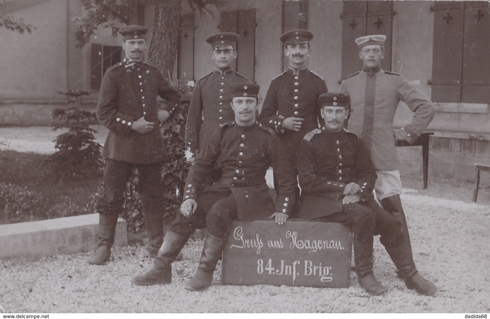 CARTE PHOTO ALLEMANDE - GUERRE 14-18 - HAGENAU - HAGUENAU - 84 INF. BRIGADE - SOLDATS - War 1914-18