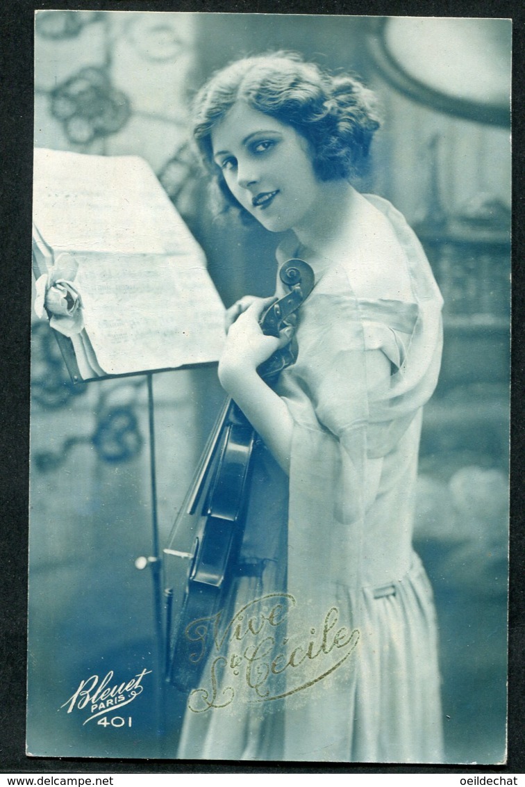 12078 CPA  Sainte Cécile  Jeune Femme Avec Un Violon - Sonstige & Ohne Zuordnung