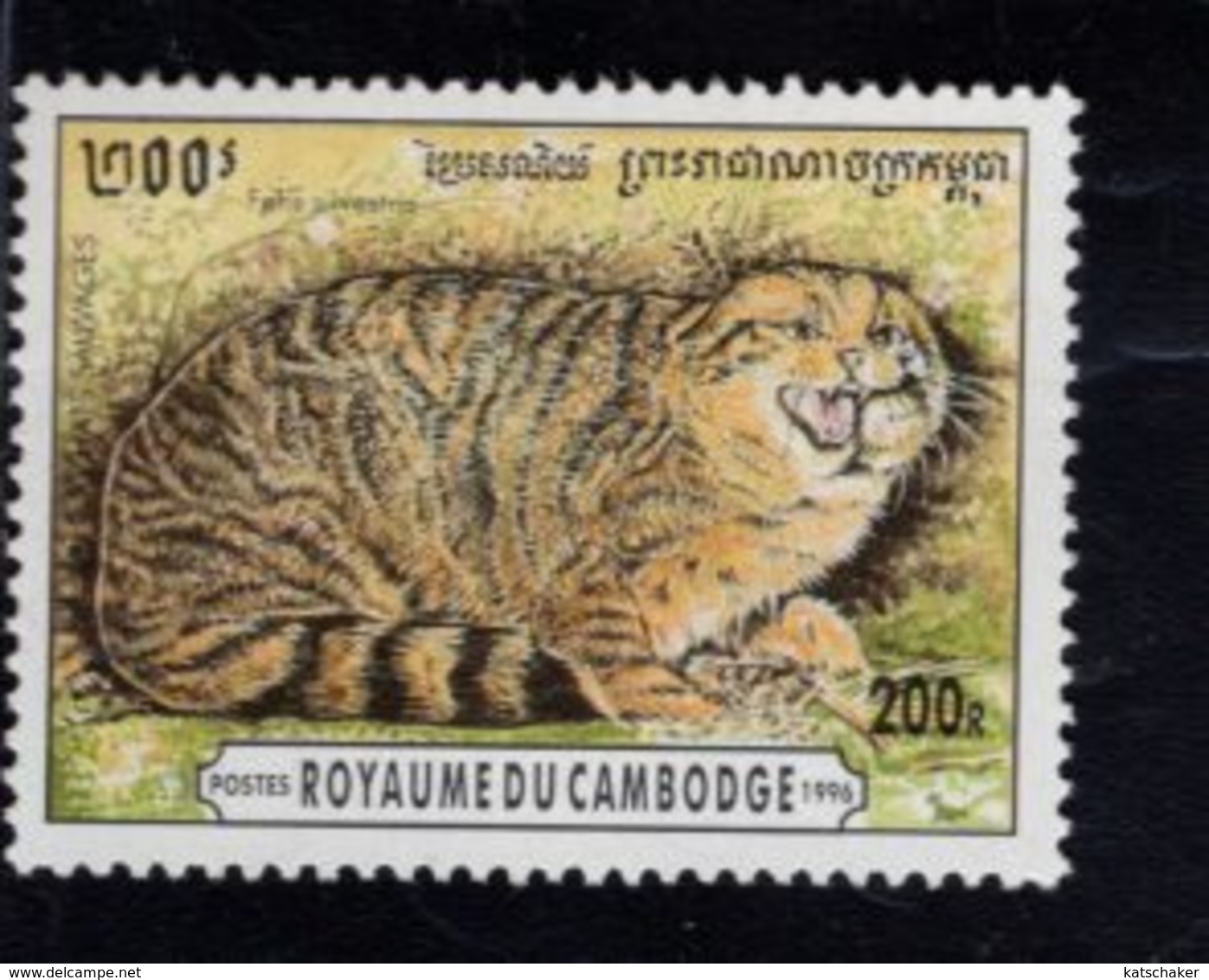 740955512 POSTFRIS  MINT NEVER HINGED EINWANDFREI SCOTT 1492 WILD CATS - Cambodge