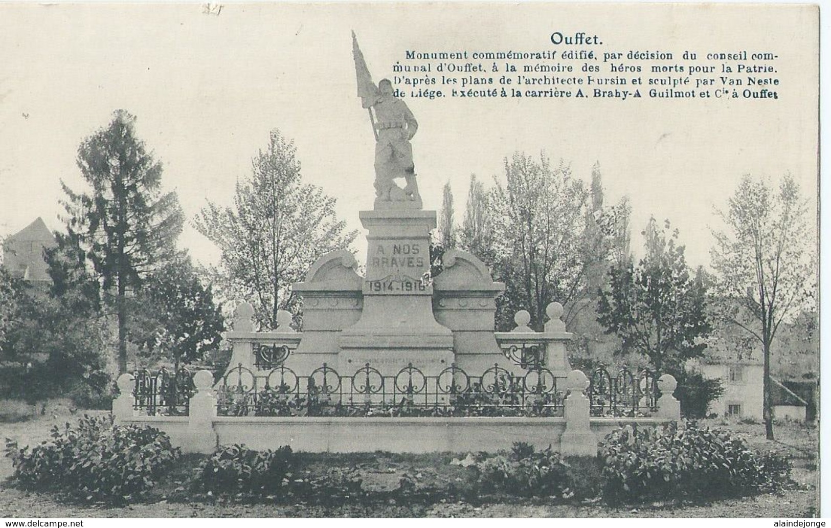 Ouffet - Monument Commémoratif - Edit. Guilmont Et Meura - Ouffet