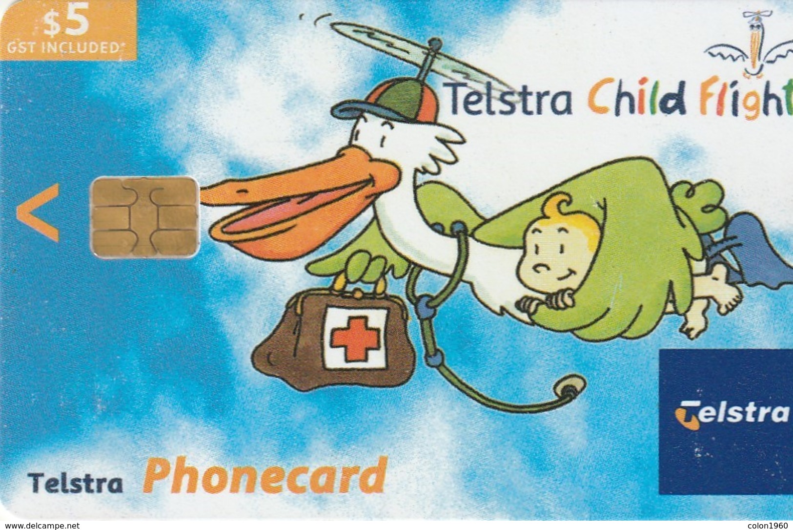 TARJETA TELEFONICA DE AUSTRALIA, Telstra Child Flight (Exp. Jul'05) AUS-C-N02011-4. (047) - Australia